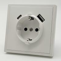 Art MTW-015 Розетка с заземлением USB+TYPE C Белый-Матовый