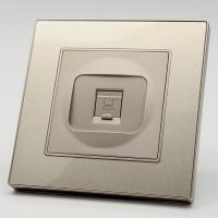 Cristal MMG-022 Компьютерная розетка RJ-45 cat5e 1GB （Золото-Матовый）