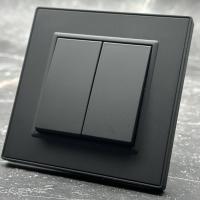 Nature MMB-006 2 клавишный 1 полюсный выключатель（Черный）