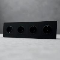 Grace MMB-4013 4 розетки с заземлением（Черный）