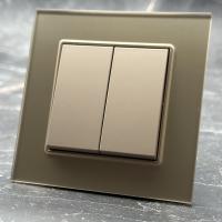 Glass MMG-006 2 клавишный 1 полюсный выключатель（Золотой）