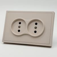 Art MTS-031 Розетка двойная  без заземления 120 （Кашемир-Матовый）