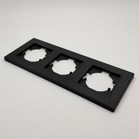 Nature MB-103 3-постовая рамка (Рифленая) Черный-Матовый