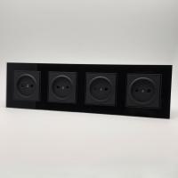 Glass MMB-4012 4 розетки без заземления（Черный）