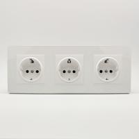 Cristal MMW-3013 3 розетки с заземлением（Белый）