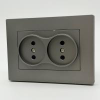 Grace MMC-031 Розетка двойная  без заземления 120 （Графит-Матовый）