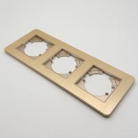 Aluminum G-103 3-поставая рамка （Алюминиевая）Золотой
