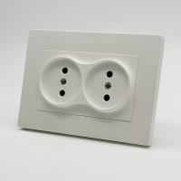 Grace MMW-031 Розетка двойная  без заземления 120（Белый-Матовый）