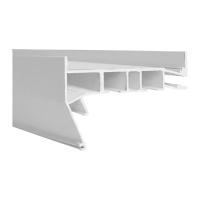 Алюминиевый профиль IS-04 гардина 2-х рядная 2,8м белый