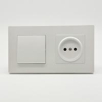 Grace MMW-001/012 1 клавишный 1 полюсный выключатель/ Розетка   без заземления（Белый）