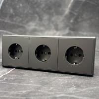 Elegant MTC-3013 3 розетки с заземлением（Графит-Матовый）