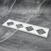 Elegant W-104 4-постовая рамка（Белый-Матовый）