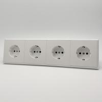 Elegant MTW-4013 4 розетки с заземлением (Белый-Матовый)