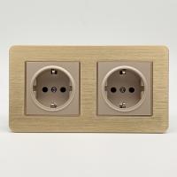 Aluminum MMG-2013 2 розетки с заземлением（Золото）