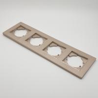 Nature MG-104 4-постовая рамка (Рифленая) Золото-Матовый