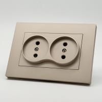 Grace MMG-031Розетка двойная  без заземления 120 （Золото-Матовый）