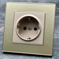 Cristal MMG-013 Розетка   с заземлением（Золотой）