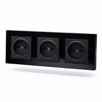 Cristal MMB-3012 3 розетки без заземления（Черный）