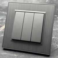 Nature MMC-010 3 клавишный 1 полюсный выключатель（Серый）