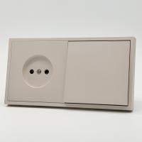 Art MTS-001/012 1 клавишный 1 полюсный выключатель/ Розетка   без заземления（Кашемир-Матовый）