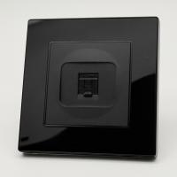 Cristal MMB-022 Компьютерная розетка RJ-45 cat5e 1GB （Черный-Матовый）