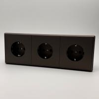 Elegant MTM-3013 3 розетки с заземлением （Мокко-Матовый）