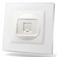 Cristal MMW-022 Компьютерная розетка RJ-45 cat5e 1GB （Белый-Матовый）