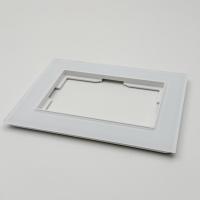 Glass W-110 1 постовая под двойную розетку 120 мм.（Каленое стекло）Белый