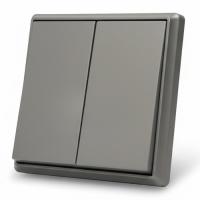 Elegant MTC-007  2 клавишный проходной  выключатель（Графит-Матовый）