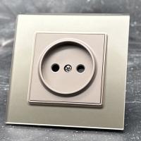 Glass MMG-012 Розетка   без заземления（Золотой）