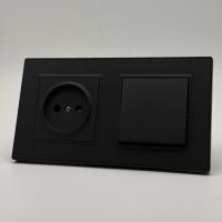 Nature MMB-001/012 1 клавишный 1 полюсный выключатель/ Розетка   без заземления（Черный）