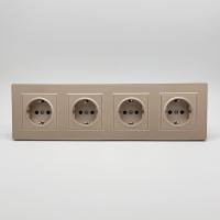 Nature MMG-4013 4 розетки с заземлением（Золото）