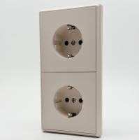 Elegant MTS-2013B 2 розетки с заземлением, вертикальная（Кашемир-Матовый）