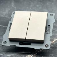 MG-006 2 клавишный 1 полюсный выключатель без рамки（Золото-Матовый）