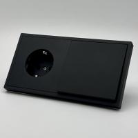 Art MTB-001/013 1 клавишный 1 полюсный выключатель/ Розетка c заземлением（Черный-Матовый）