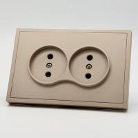 Art MTG-031 Розетка двойная  без заземления 120（Золото-Матовый）