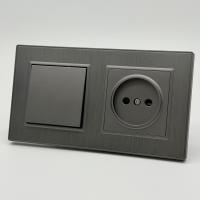 Nature MMC-001/012 1 клавишный 1 полюсный выключатель/ Розетка   без заземления（Графит）