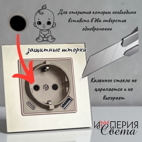 Glass MMG-015 Розетка   с заземлением USB+TYPE-C（Золотой）