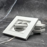 Nature MW-101 1-постовая рамка (Рифленая) Белый-Матовый