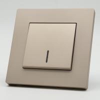 Grace MMG-005 1 клавишный проходной выключатель с LED（Золото-Матовый）