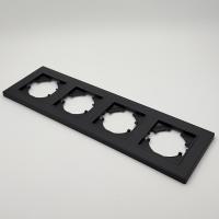 Nature MB-104 4-постовая рамка (Рифленая) Черный-Матовый