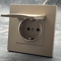 Grace MMG-017 Розетка с/з с крышкой（Золотой）