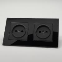 Glass MMB-2012 2 розетки без заземления（Черный）