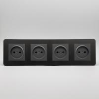 Aluminum MMC-4012 4 розетки без заземления（Графит）
