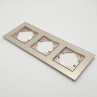 Glass G-103 3-поставая рамка (Каленное стекло） Золото
