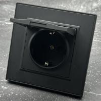 Nature MMB-017 Розетка с/з с крышкой（Черный）