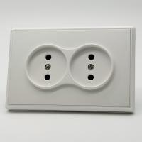 Elegant MTW-031 Розетка двойная  без заземления 120（Белый-Матовый）