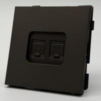 TM-023 Телефонная+Компьютерная
 розетка без рамки RJ-45 cat6e 10GB
（Мокко-Матовый）