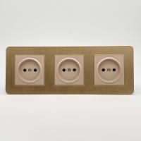 Aluminum MMG-3012 3 розетки без заземления（Золото）