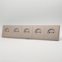 Elegant MTG-5012 5 розеток без заземления （Золото-Матовый）